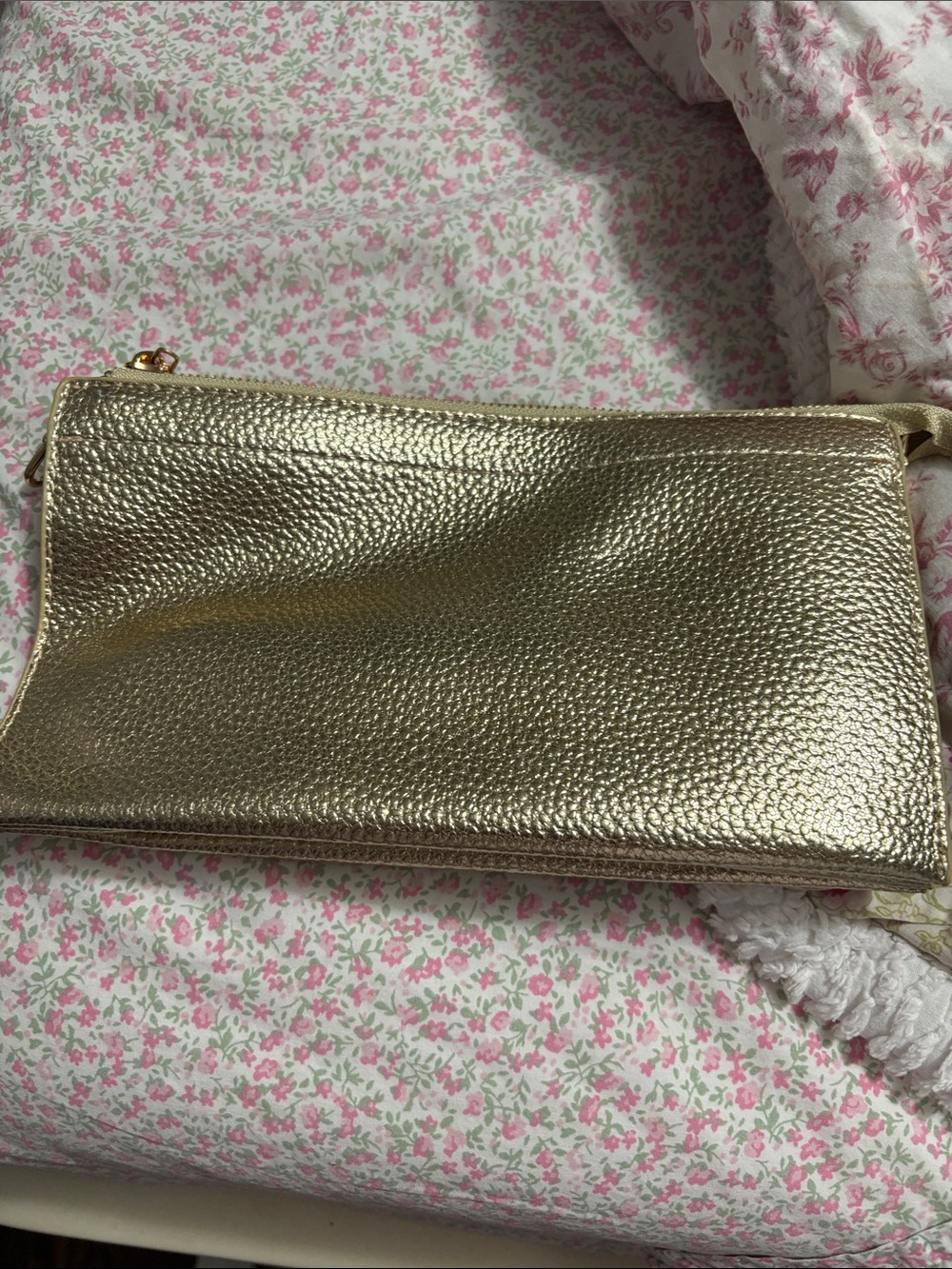 Women’s Metallic Gold Clutch Bag